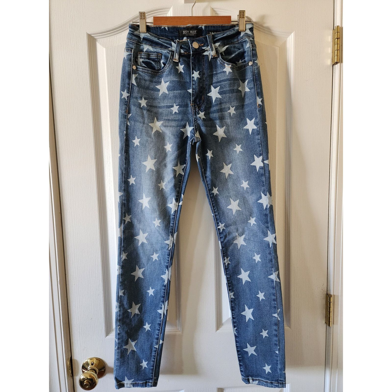 Judy Blue Judy Blue Star Print High Rise Waist Skinny Fit 3/26 Jeans Size 26" / US 2 / IT 38 - 1 Thumbnail