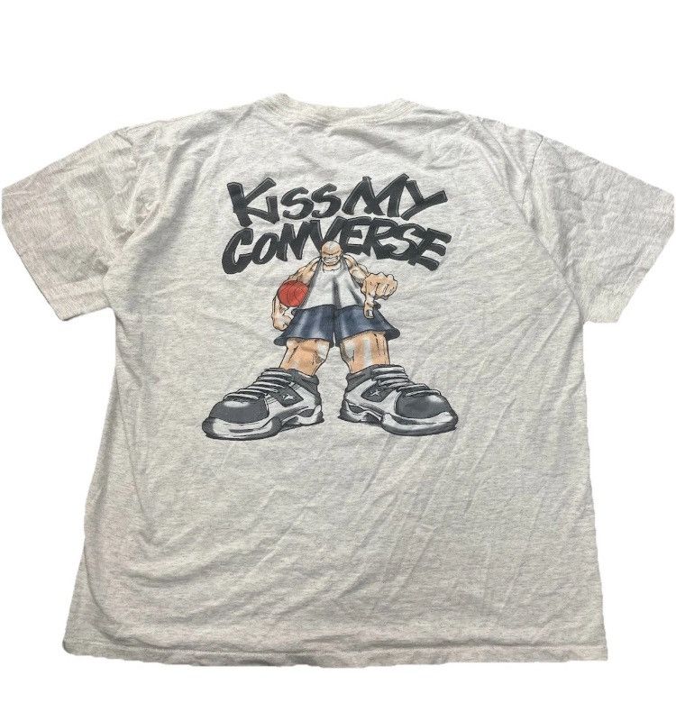 Converse × Vintage 90’s Converse Basketball Shirt Kiss My Converse Size US XXL / EU 58 / 5 - 5 Thumbnail