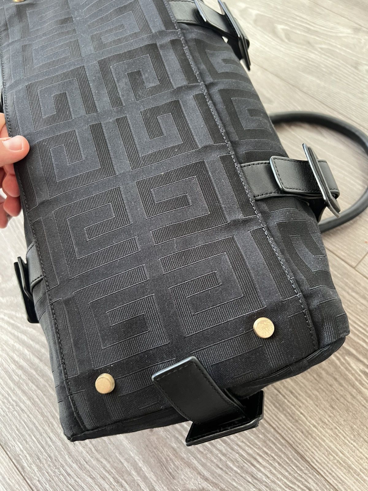 Givenchy Givenchy Black Signature Canvas Leather Boston Monogram Bag Size ONE SIZE - 14 Thumbnail