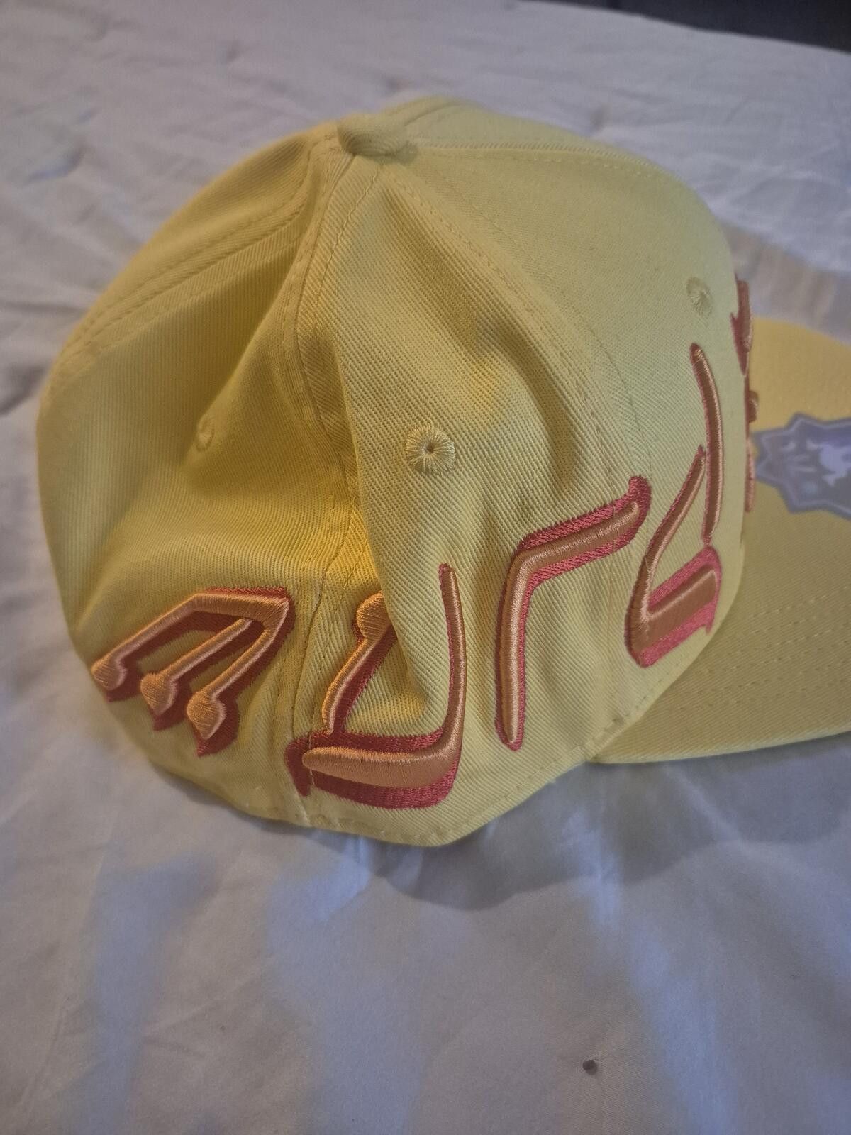 murd333r.fm Murder FM Yellow Fitted Hat Size 7 3/8 Size ONE SIZE - 3 Thumbnail
