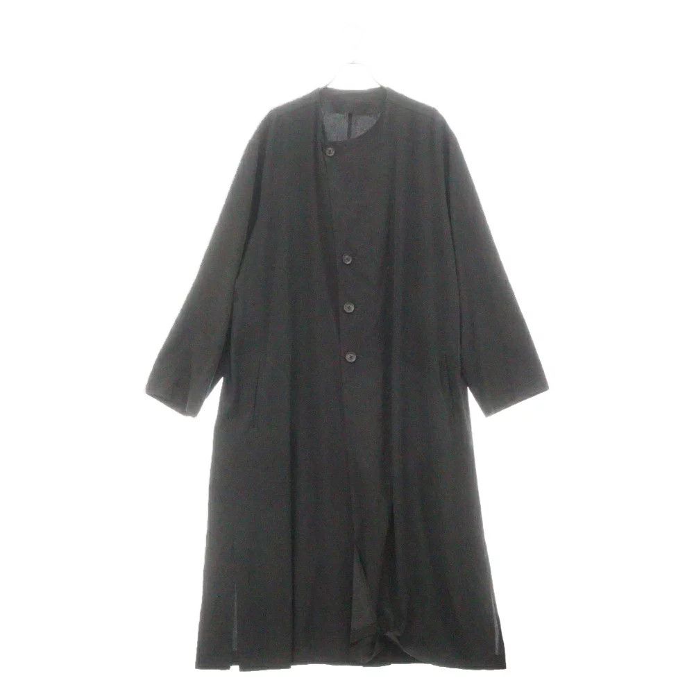 Yohji Yamamoto Yohji Yamamoto POUR HOMME 22SS Collarless Design Coat Dress Size US S / EU 44-46 / 1 - 1 Thumbnail