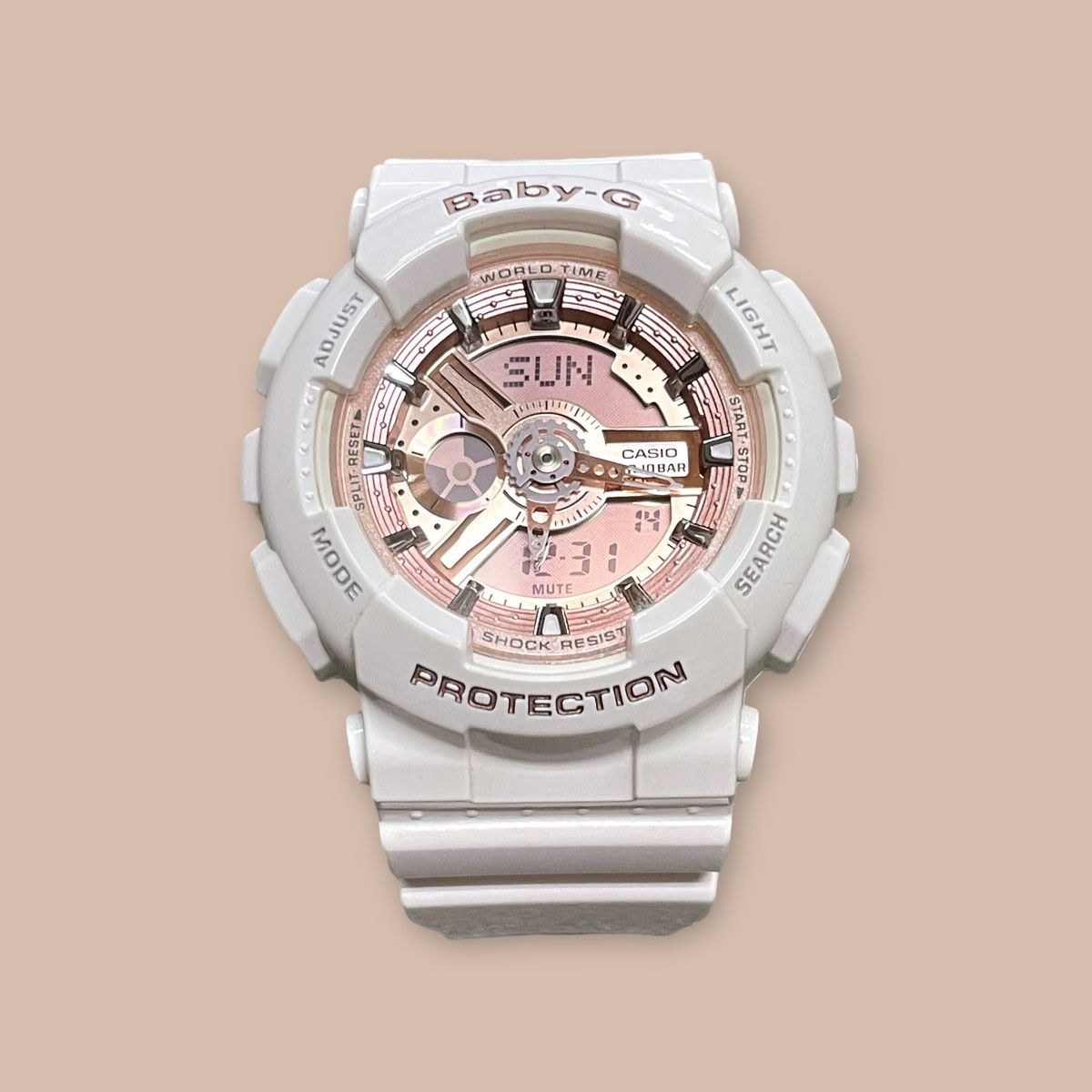 Casio Casio Baby-G BA-110 White/Pink/Gold Size ONE SIZE - 2 Thumbnail