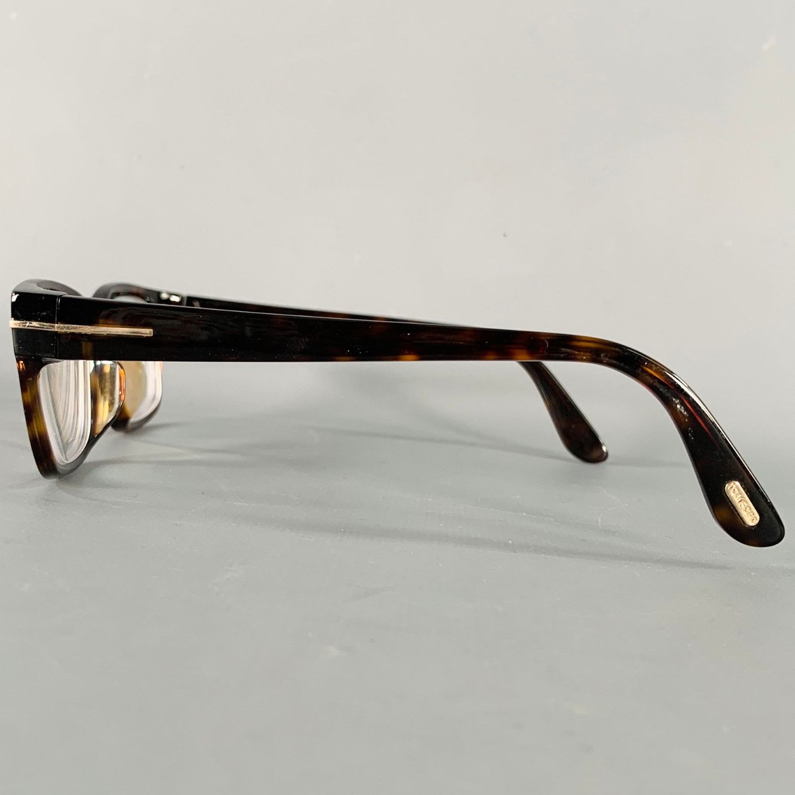 Tom Ford TOM FORD Brown Beige Tortoiseshell Acetate Frames Size ONE SIZE - 4 Thumbnail