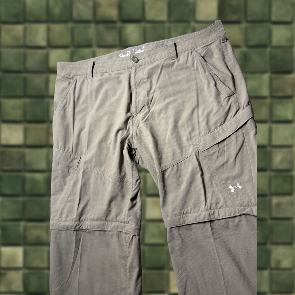 Under Armour Under Armour Ripstop Pants Mens 42x32 Beige Cargo Convertible Hooded? No. Size US 42 / EU 58 - 1 Thumbnail