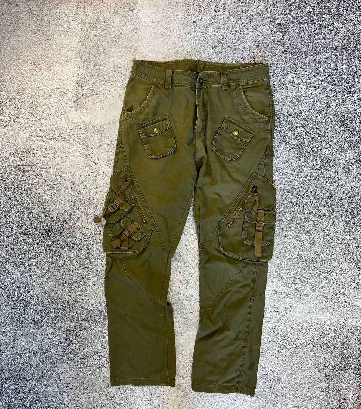 Japanese Brand × Vintage Japanese Brand Multepocket Mens Cargo Pants Military Vintage Size US 32 / EU 48 - 1 Thumbnail