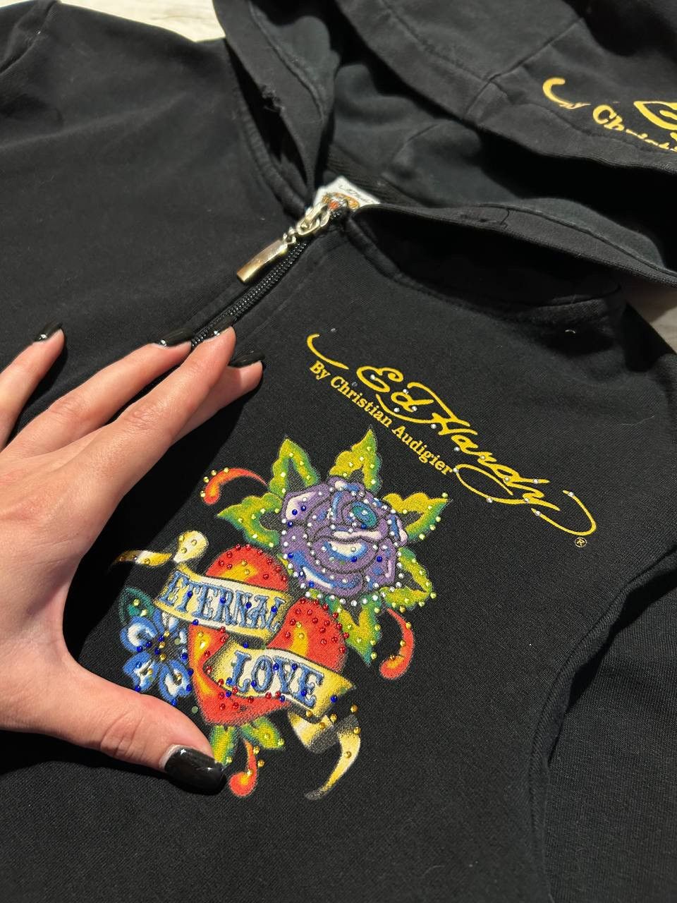 Ed Hardy Vintage Ed Hardy By Christian Audigier Hoodie Y2K Full Zip Size S / US 4 / IT 40 - 7 Thumbnail