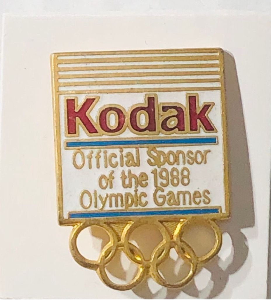 PIN PINS ENAMEL OLYMPIC GAME JO OLYMPIQUE USA SEOUL KOREA 1988 VERSION ARGENTE