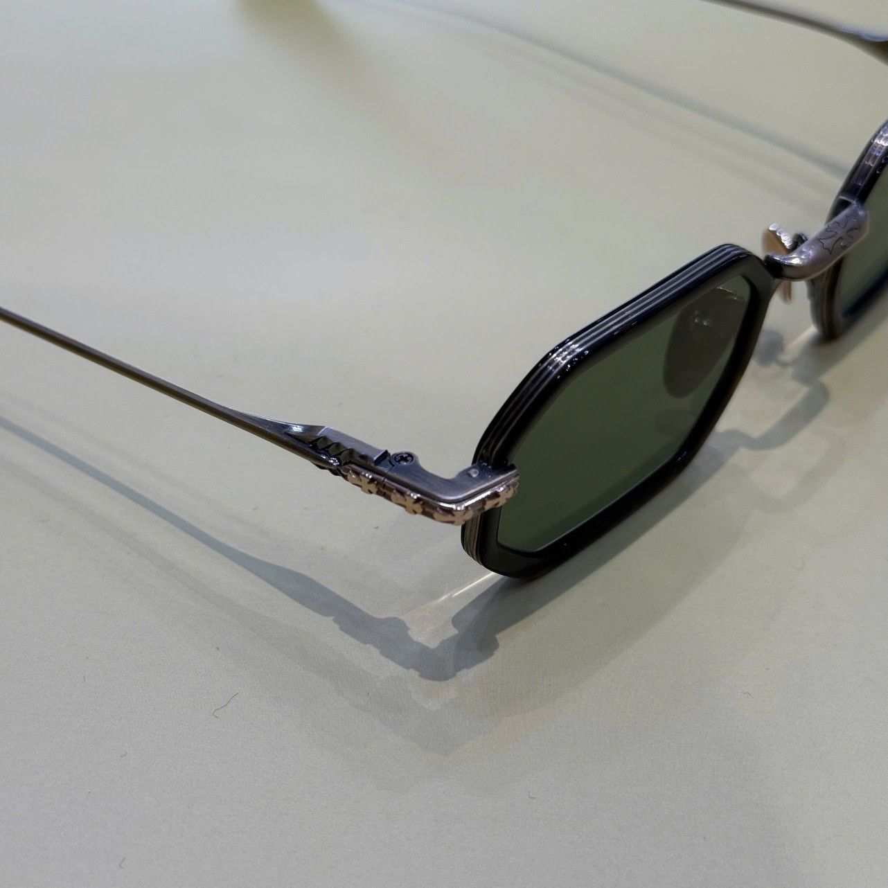 Chrome Hearts CHROME HEARTS STYLIDA Dark Tortoise/Antique Gold-Sun Size ONE SIZE - 3 Thumbnail
