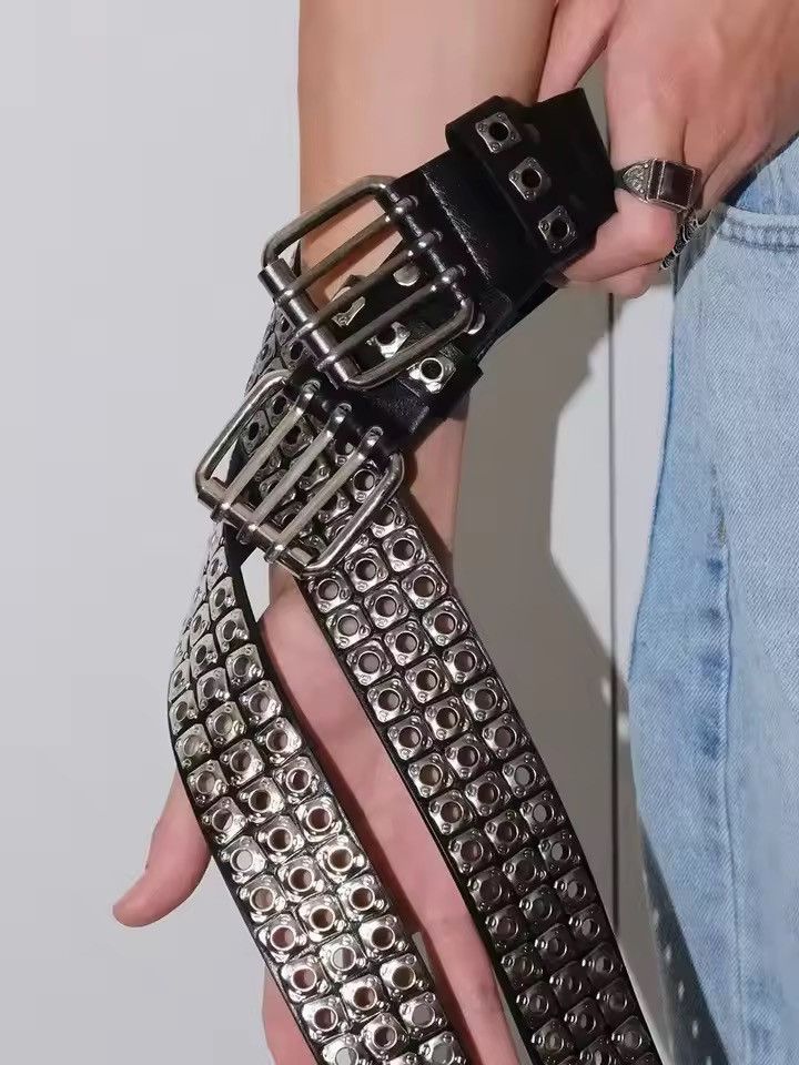 Vintage Vintage Y2K Avant Garde Studded Metal Details Belt Size ONE SIZE - 2 Thumbnail