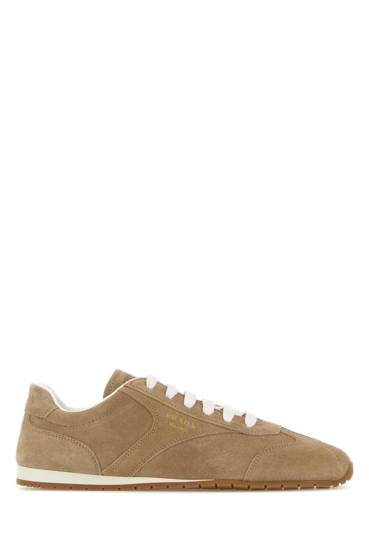 Prada Beige Suede Sneakers Size US 6 / IT 36 - 1 Thumbnail