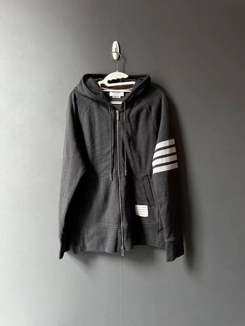 Thom Browne Thom Browne A charcoal black knit jacket Size US XXL / EU 58 / 5 - 1 Thumbnail