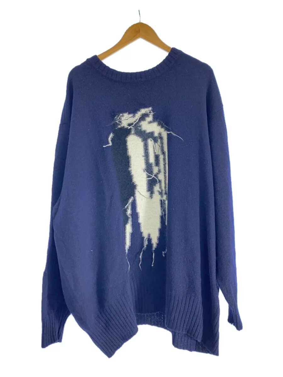 Y's × Yohji Yamamoto AW22 Monochrome Floral Wool Knit Sweater Size US M / EU 48-50 / 2 - 1 Thumbnail