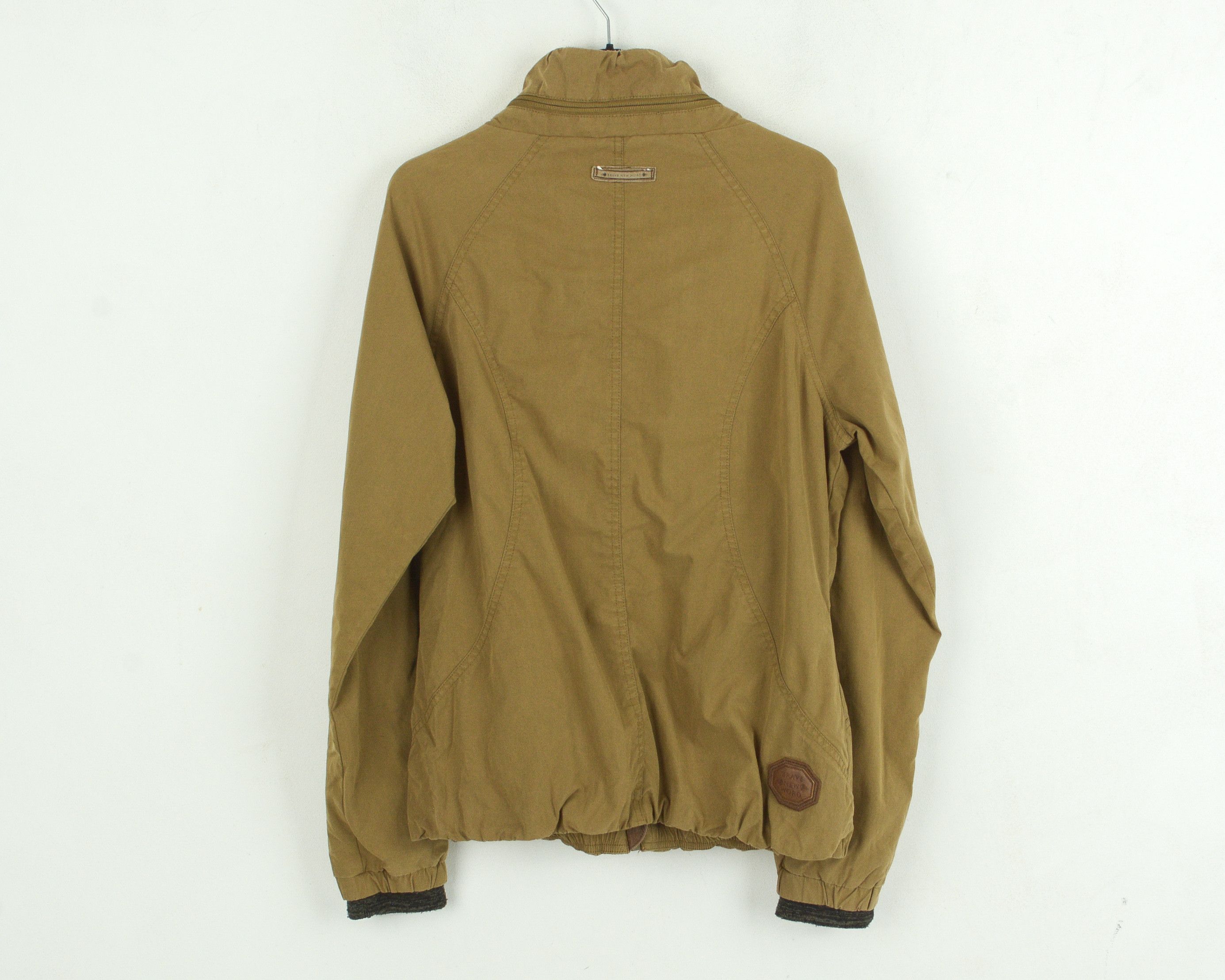 Naketano Women L Jacket Coat Lightweight Windbreaker Brown Cotton Size L / US 10 / IT 46 - 3 Thumbnail
