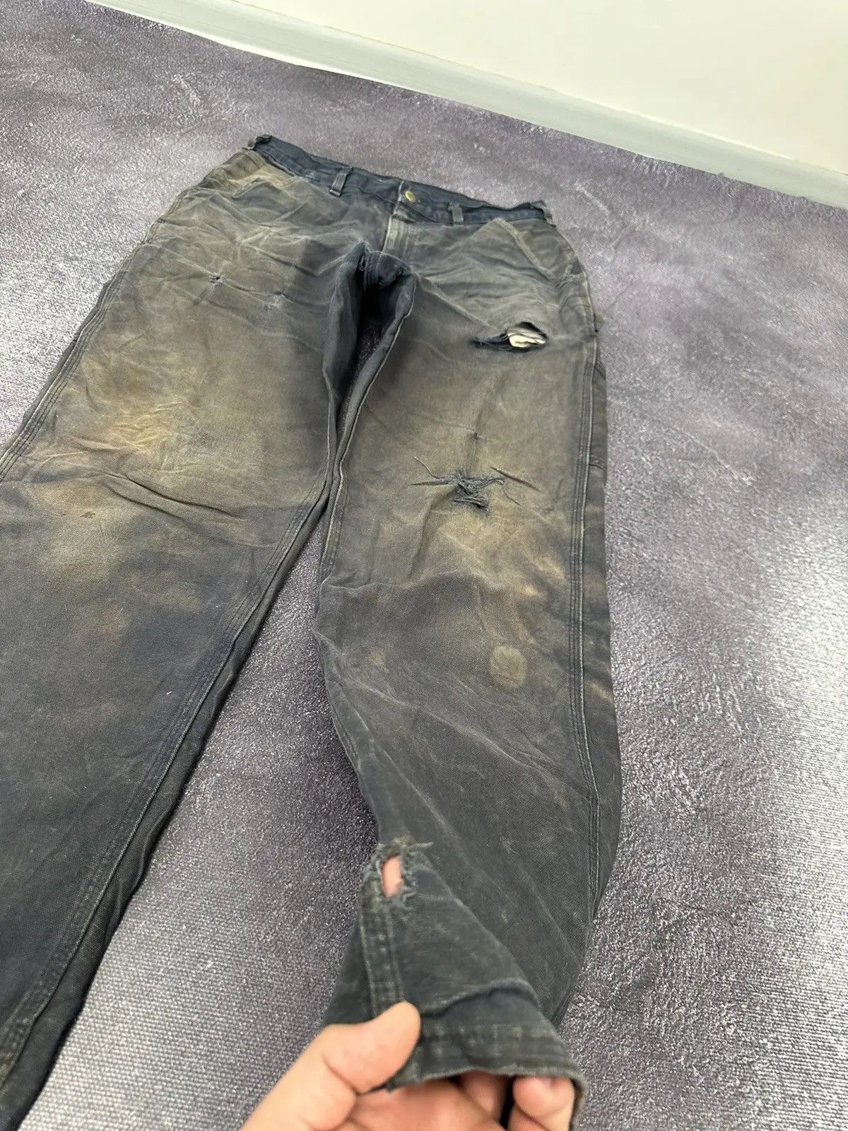 Carhartt × Vintage Vintage 90s Carhartt USA Faded Work Baggy Pants Jeans Size US 32 / EU 48 - 9 Thumbnail