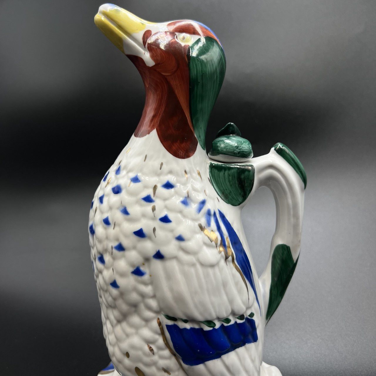 Vintage Vintage Porcelain Majolica Decanter Jug Figure Duck LFZ Size ONE SIZE - 2 Thumbnail
