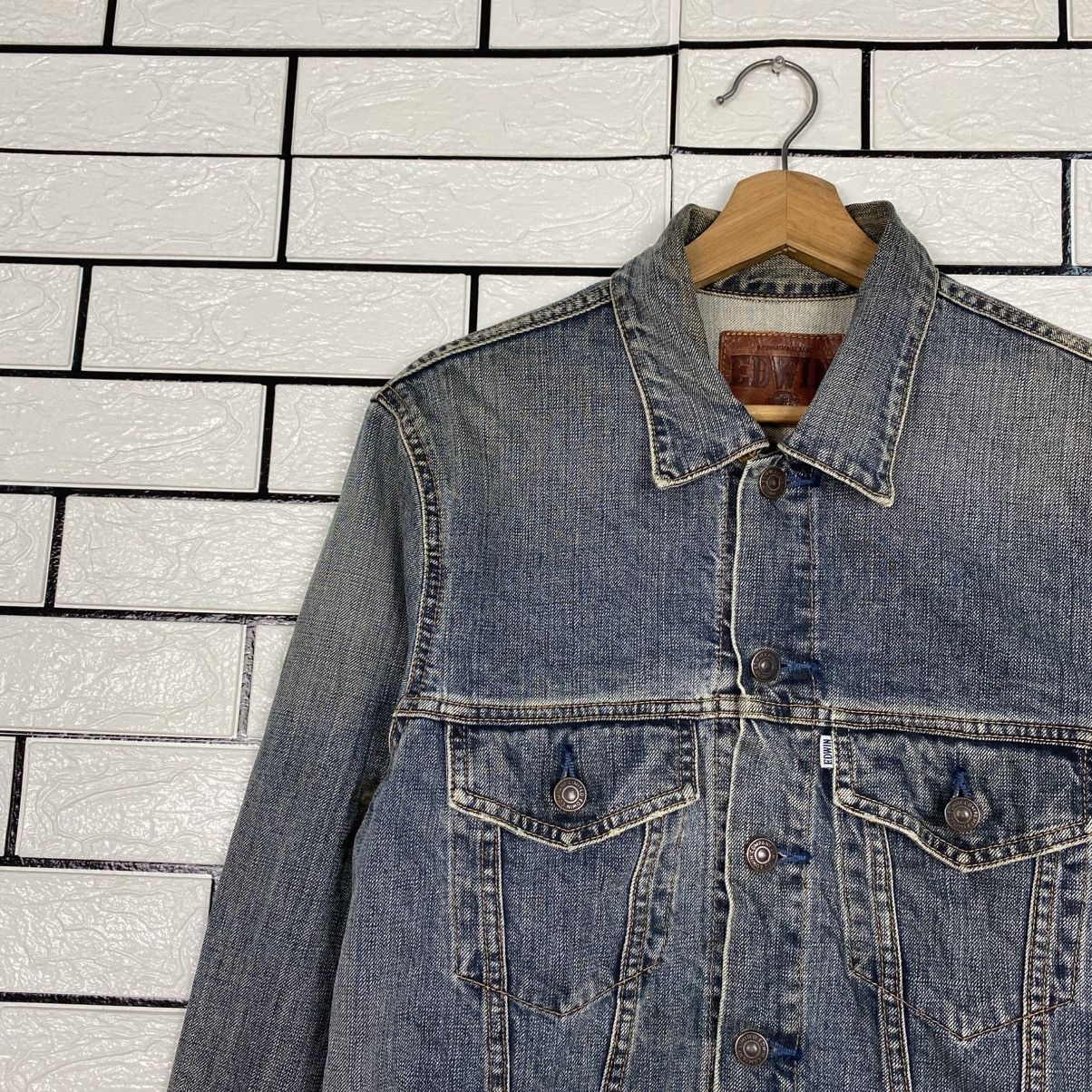 Edwin 📌Vintage Trucker Denim Jacket Edwin Cafe Racer Style Size US M / EU 48-50 / 2 - 8 Thumbnail