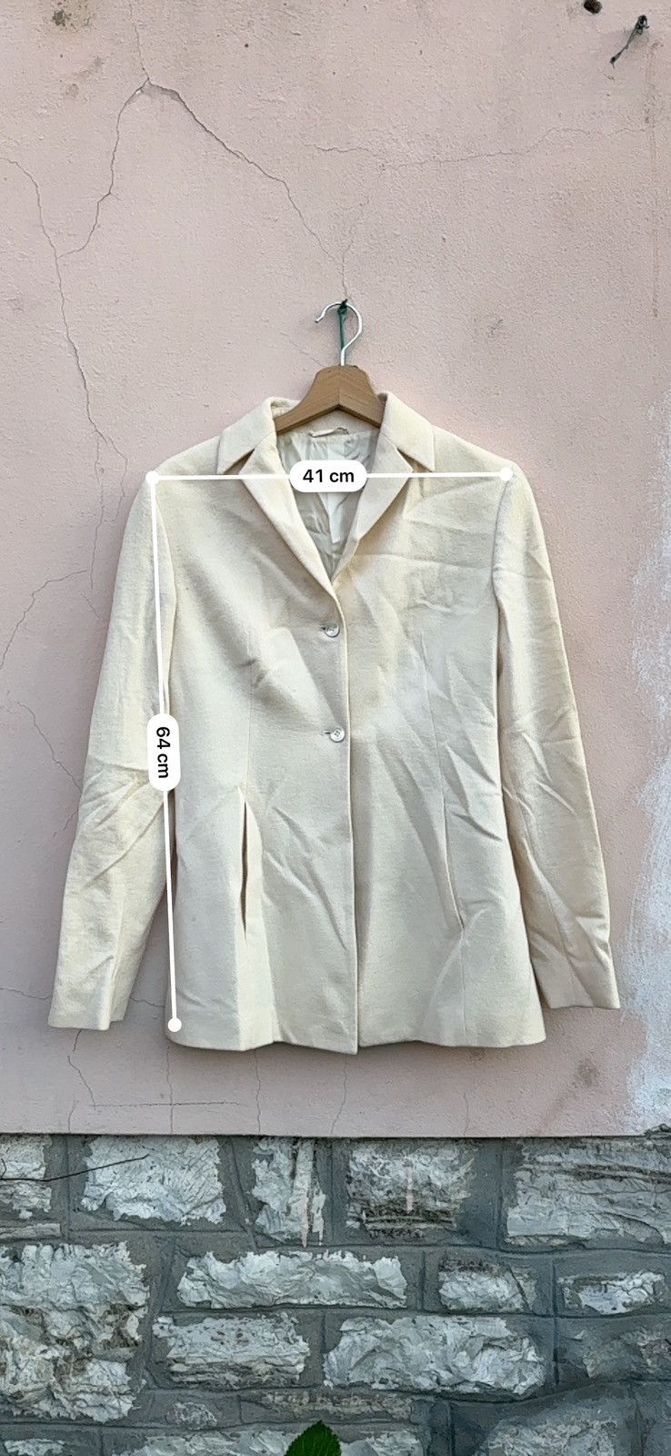 Vintage Italian Made Light Wool Jacket Size S / US 4 / IT 40 - 3 Thumbnail
