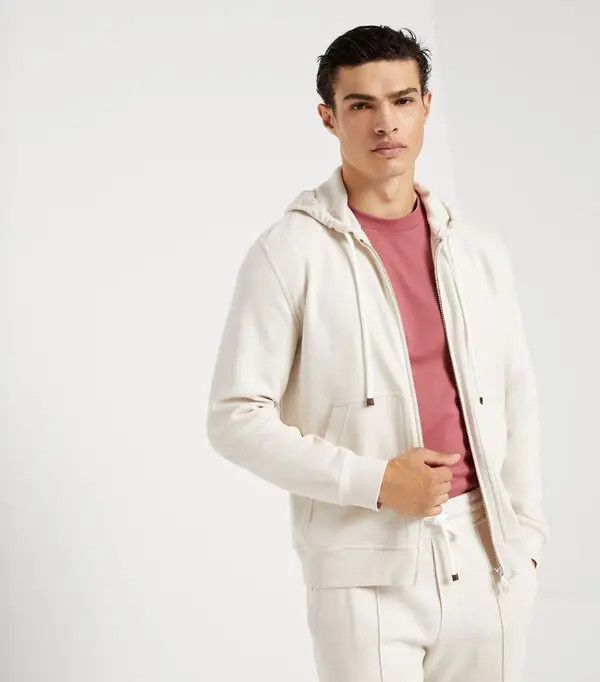 Brunello Cucinelli o1la1rc1a0425 Cardigan Sweatshirt in Natural Size US S / EU 44-46 / 1 - 4 Thumbnail