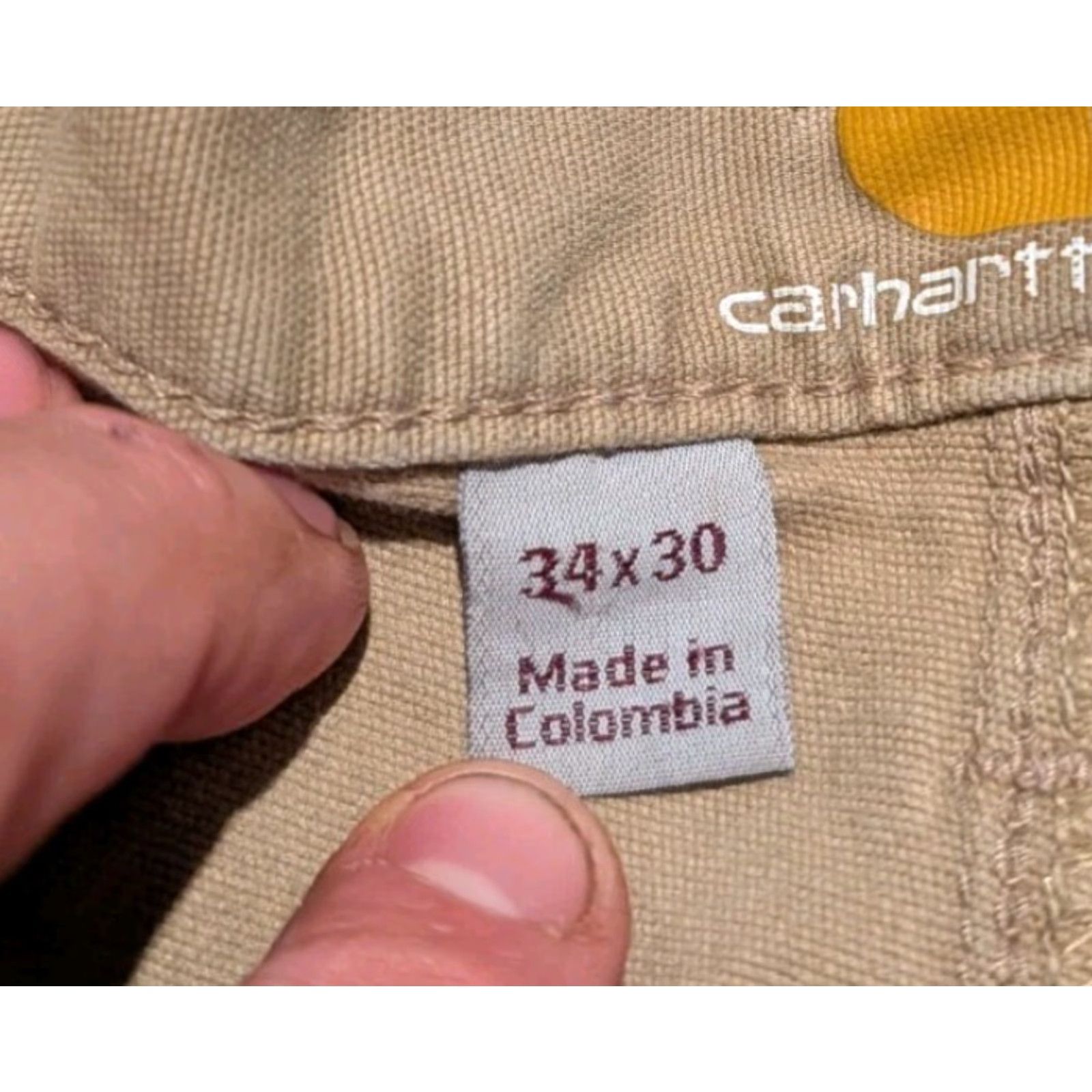 Carhartt Carhartt Relaxed Fit Utility Pants Mens 34x30 Tan Twill Workwear Pants Size US 34 / EU 50 - 7 Thumbnail