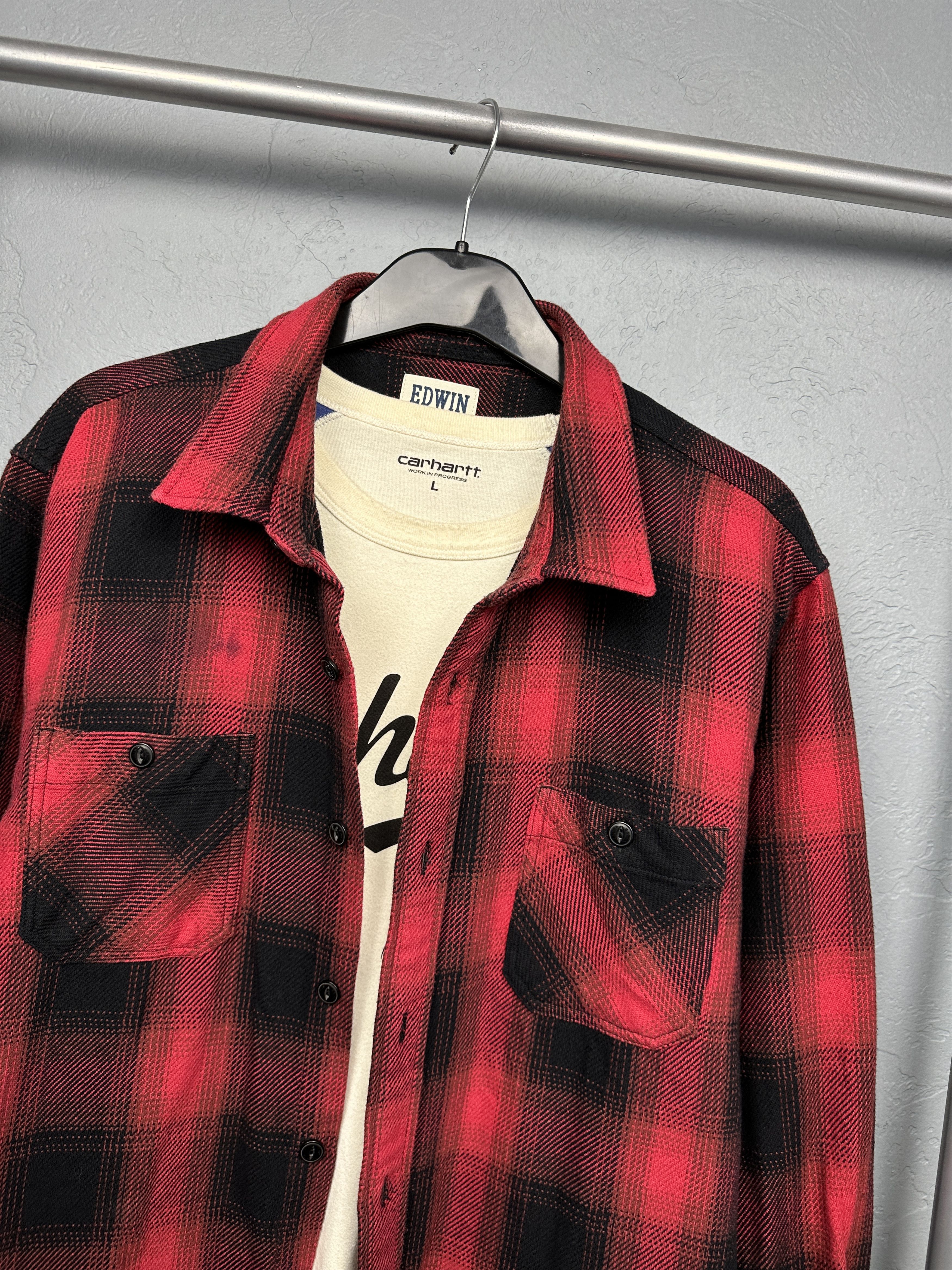 Edwin × Flannel Edwin Mens Flannel Labour Plaid Shirt Size US L / EU 52-54 / 3 - 2 Thumbnail