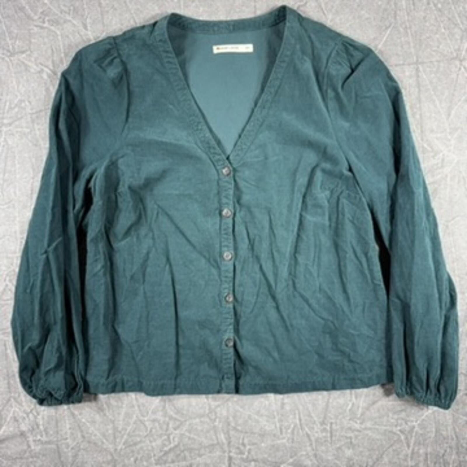 Marine Layer Marine Layer Shirt Women's XS Green Corduroy Cotton Size XS / US 0-2 / IT 36-38 - 1 Thumbnail