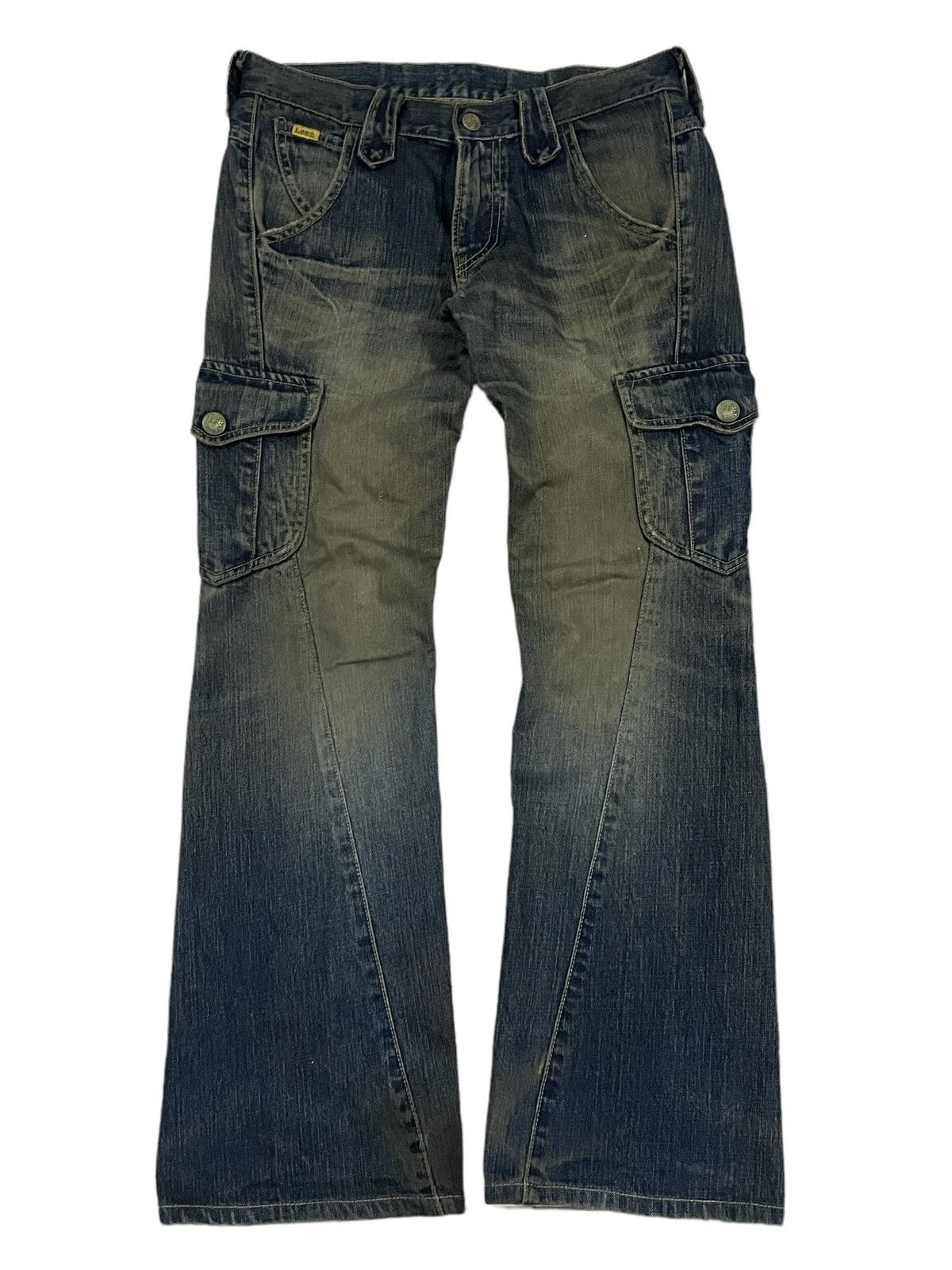 Lee × Vivienne Westwood Vintage Lee Rider Mid Rise Mud Wash Cargo Flare Punk Jeans Size US 30 / EU 46 - 7 Thumbnail