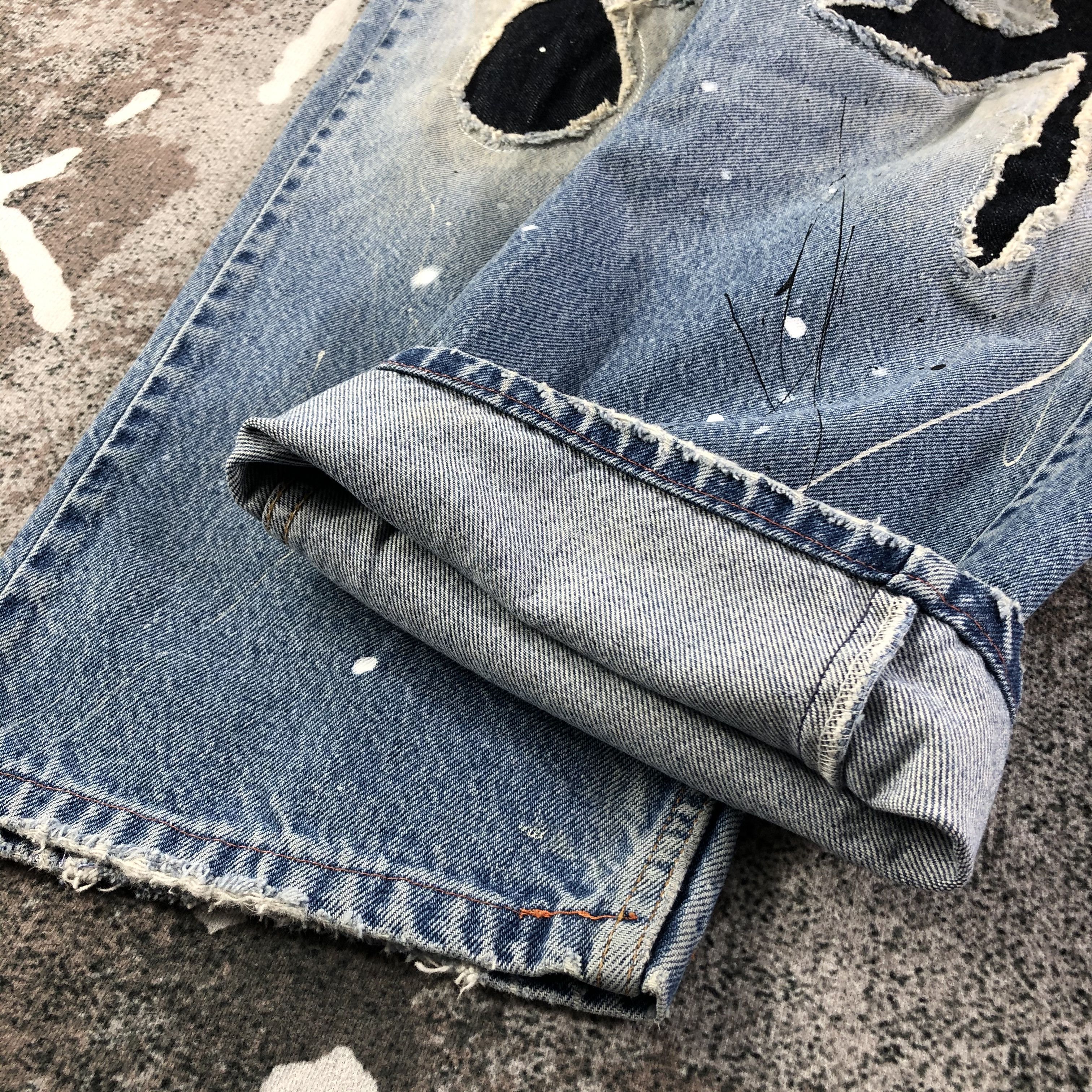 Levi's Vintage Levis 505 Jeans Painted Denim KJ1722 Size US 39 - 7 Thumbnail