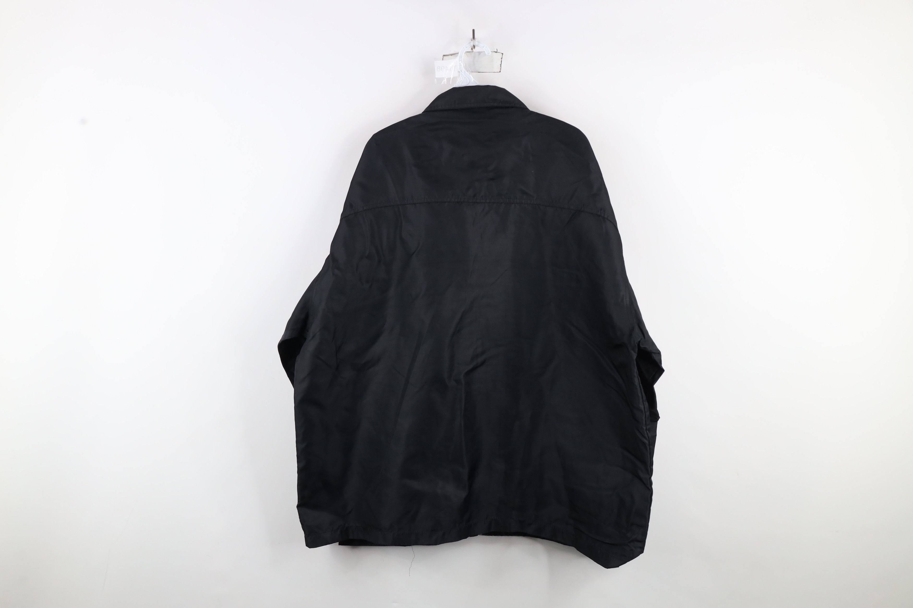 Vintage Vintage 90s Streetwear Blank Windbreaker Bomber Jacket Black Size US XL / EU 56 / 4 - 12 Thumbnail