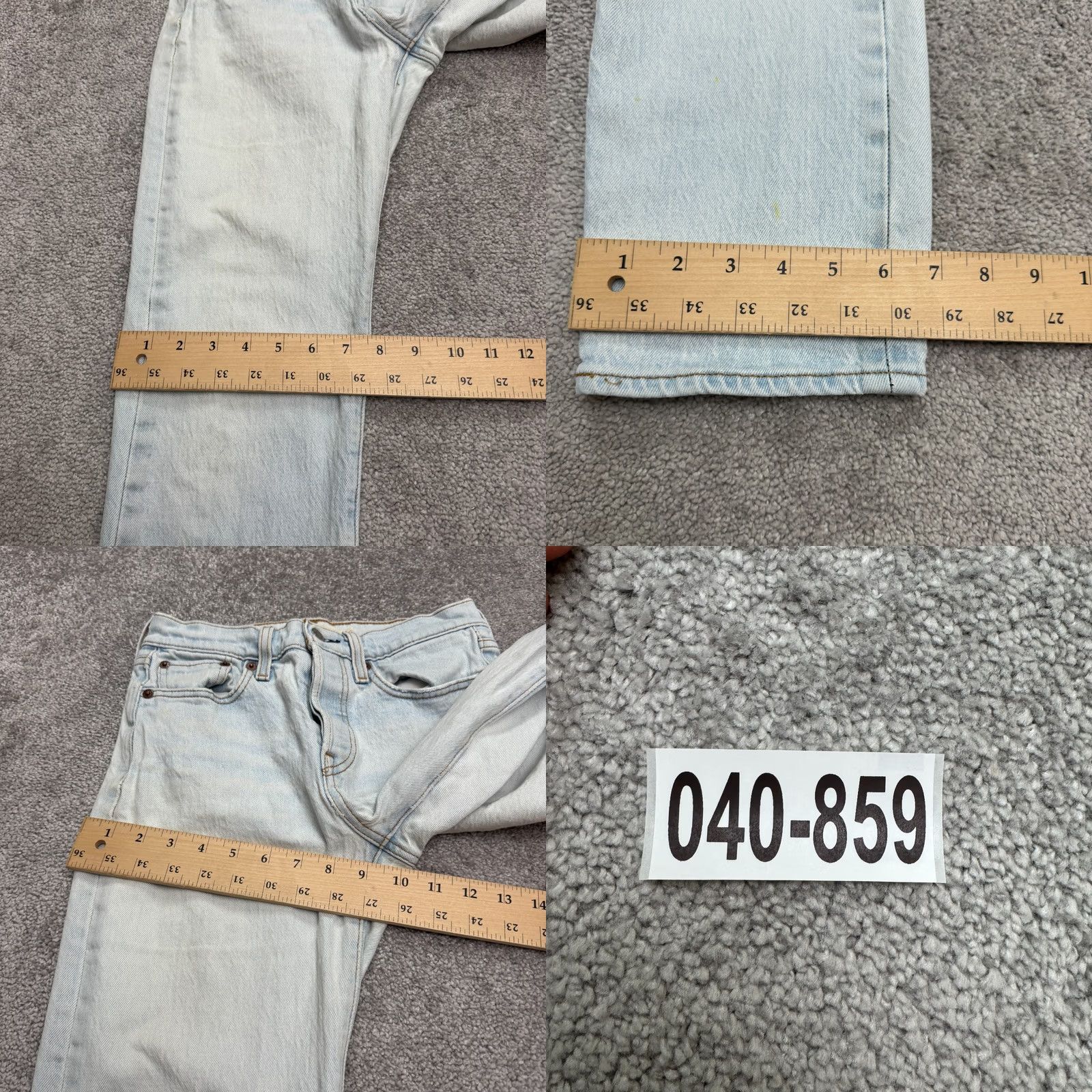 Levi's Levi's Wedgie Straight Button Fly Denim Jeans Womens 25 Blue Light Wash Cotton Size 42" / US 20 - 11 Thumbnail
