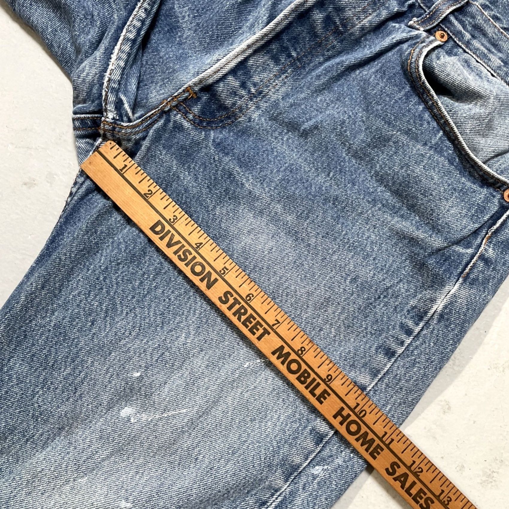Levi's VINTAGE Levi’s 501 XX Denim Jeans Distressed Paint 34x34 30x30 USA Men Jeans 90s Distressed Americana Heritage Skater Straight Size US 34 / EU 50 - 4 Thumbnail