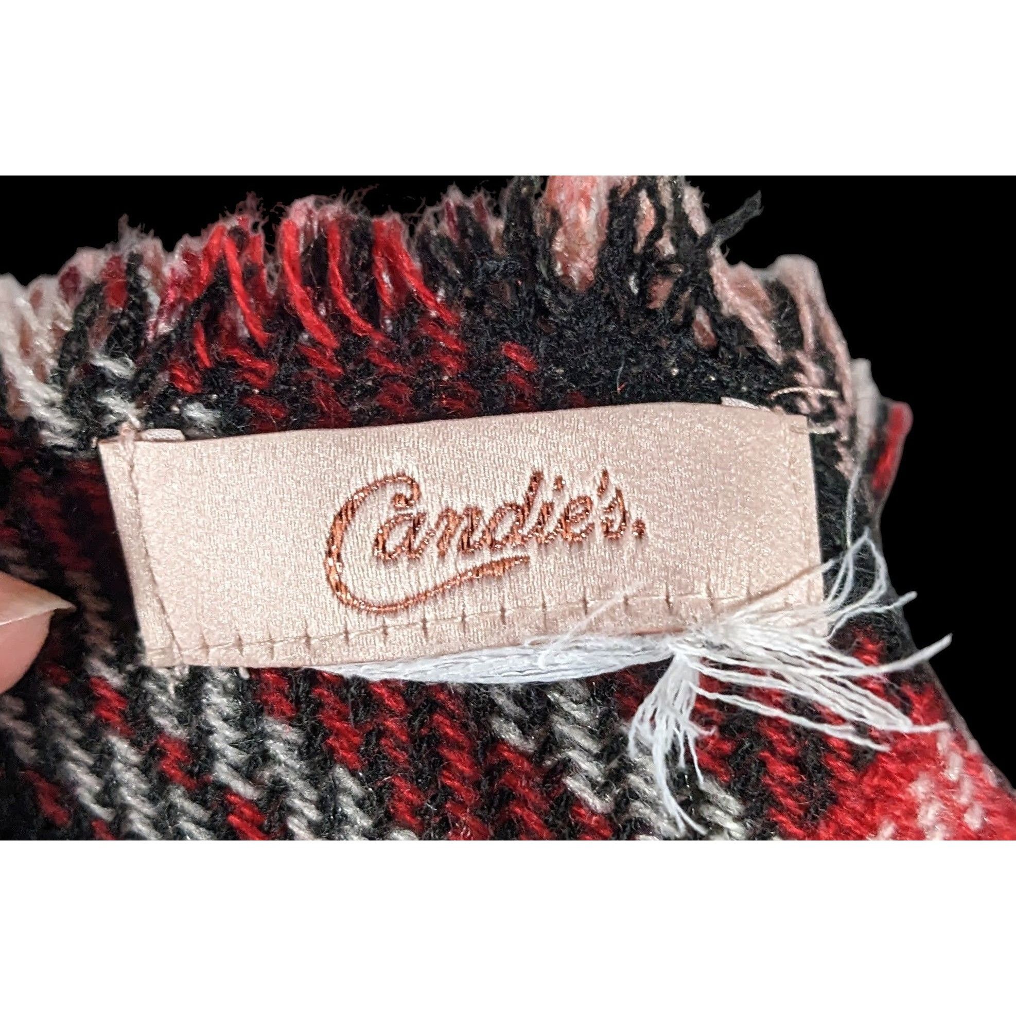 Other Candies Reversible Plaid And Pink Floral Triangle Shawl Size ONE SIZE - 4 Thumbnail
