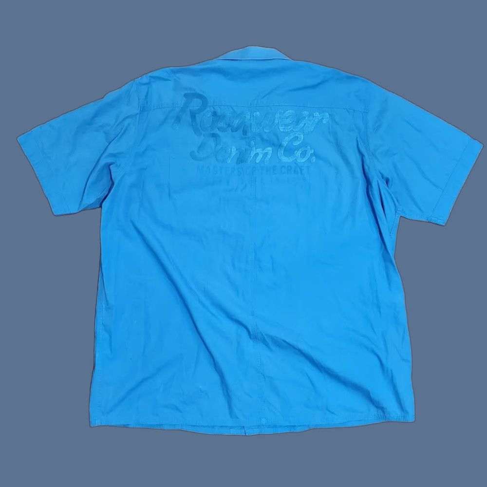 Rocawear Rocawear Denim Co Shirt Mens 3XL Blue Short Sleeve Button Up Embroidered Pockets Shirt Size US XXL / EU 58 / 5 - 1 Thumbnail
