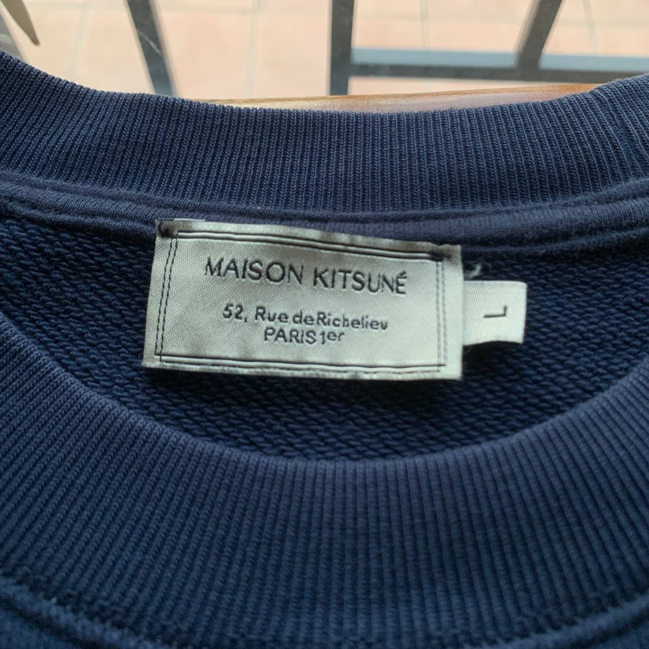 Maison Kitsune Maison Kitsune Ancora Tu Fox Embroided Dark Blue Sweatshirt Size US L / EU 52-54 / 3 - 3 Thumbnail