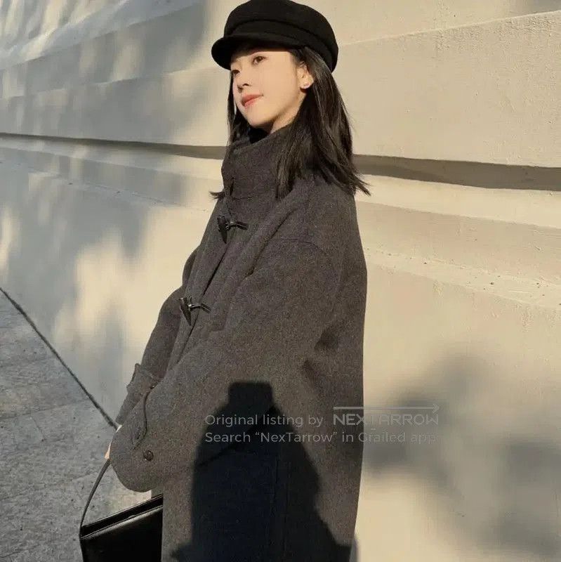 Burberry Burberry Gray Wool Duffle Coat with Hood. Size S / US 4 / IT 40 - 6 Thumbnail