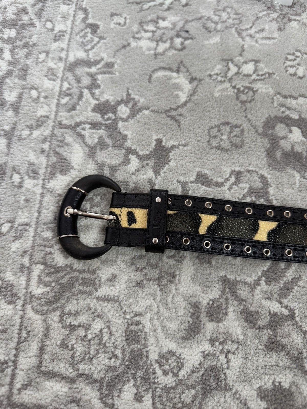 Dior × John Galliano Vintage S/S 2007 Christian dior by John Galliano leather belt Size ONE SIZE - 4 Thumbnail