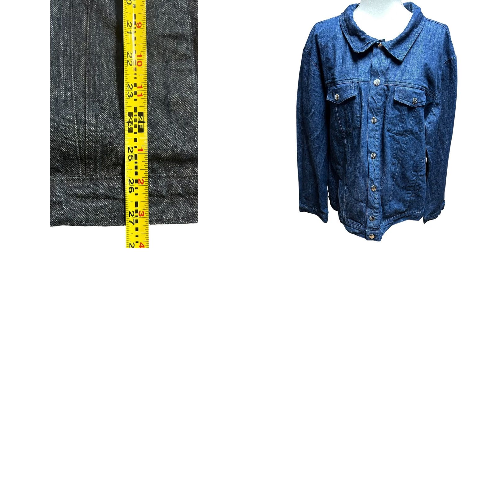 Walmart Walmart Blue Jean Jacket Adult Unisex 2XL Button Down Denim Long Sleeve Jacket Size US XXL / EU 58 / 5 - 10 Thumbnail