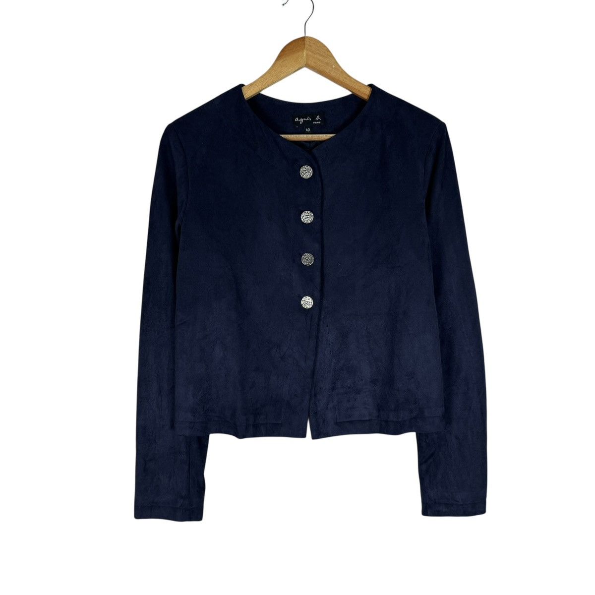 agnes b. ☀️AGNES B PARIS BUTTON CROP JACKET Size S / US 4 / IT 40 - 5 Thumbnail