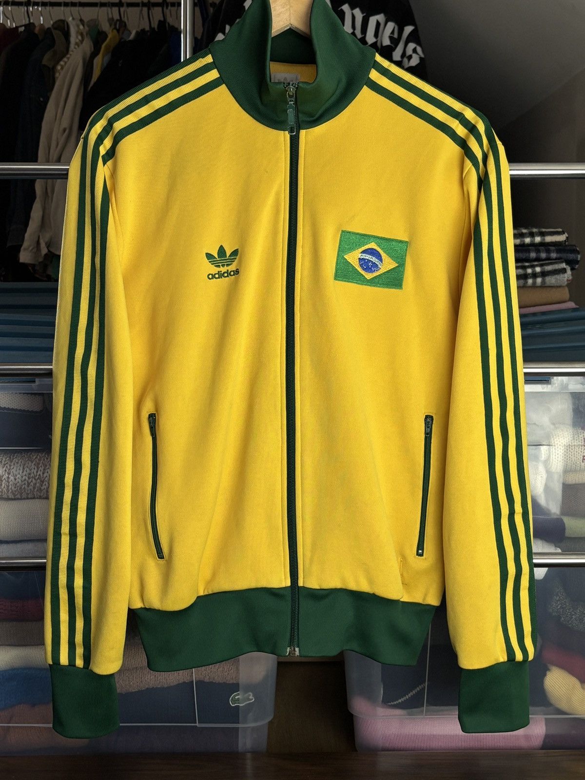 Adidas Vintage Adidas Brasil Fifa World Cup Track Zip Sweatshirt Size US S / EU 44-46 / 1 - 1 Thumbnail
