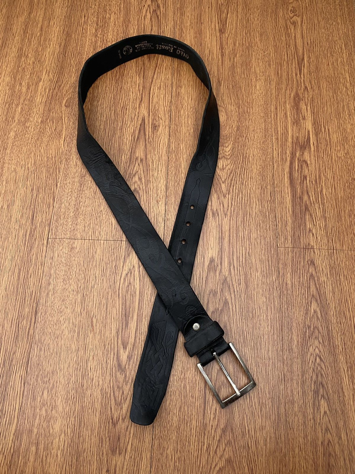 If Six Was Nine × Japanese Brand × Le Grande Bleu (L.G.B.) Tribal black leather belt Size ONE SIZE - 1 Thumbnail