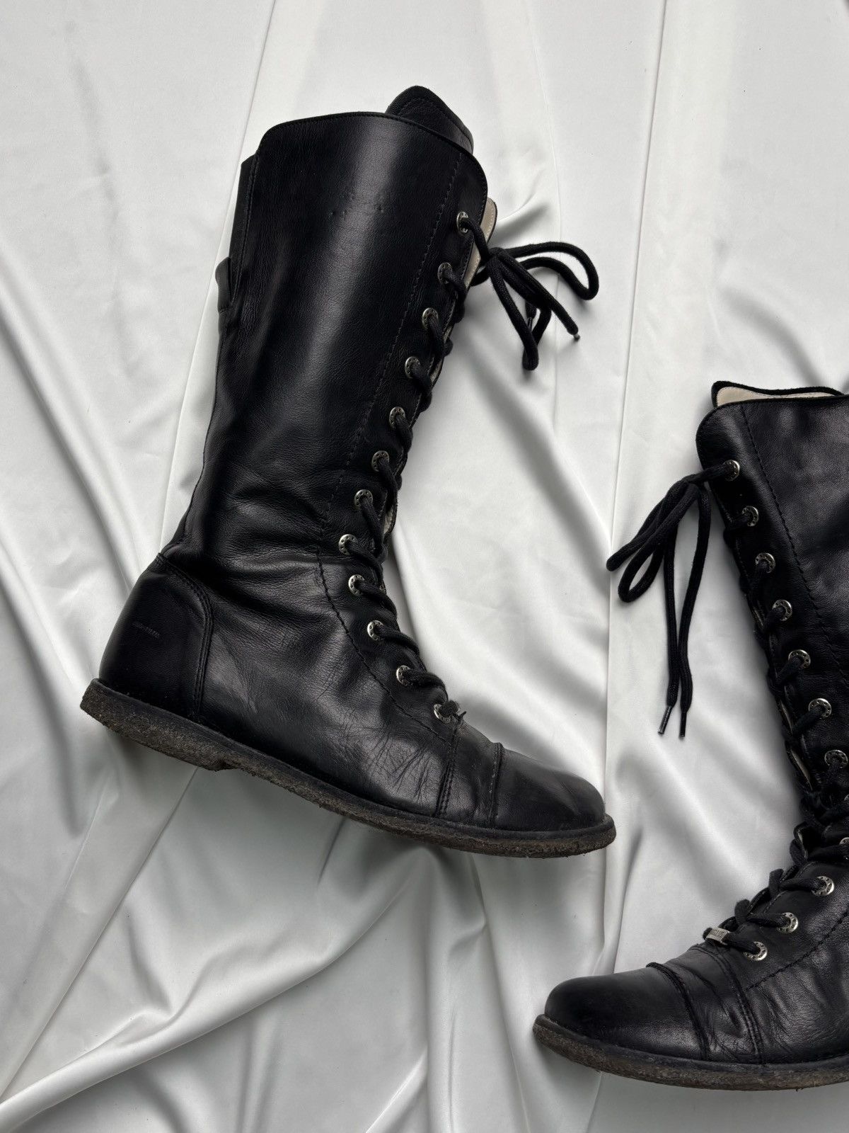 Vintage Vintage leather gothic streetwear lace up boots Size US 8 / EU 41 - 2 Thumbnail