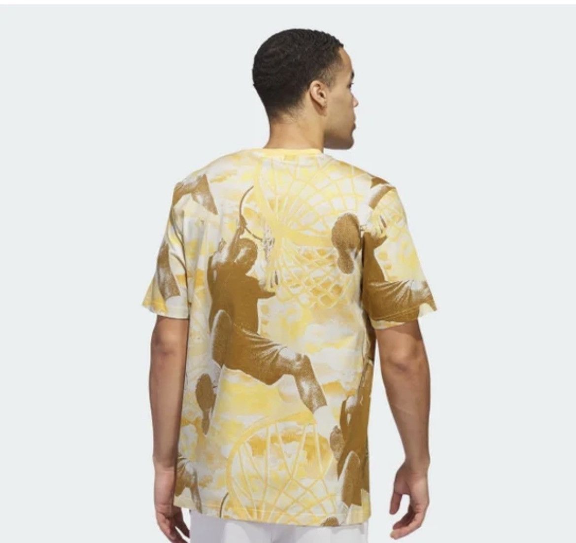 Adidas Adidas Selects Summer Edtion Yellow and Brown Basketball Tee Size US L / EU 52-54 / 3 - 6 Thumbnail