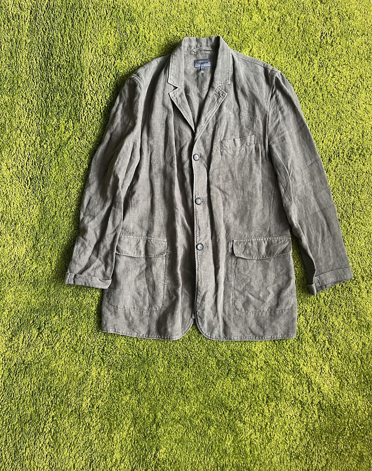 Designer Oska avant garde 100% linen blazer jacket Size 52L - 7 Thumbnail