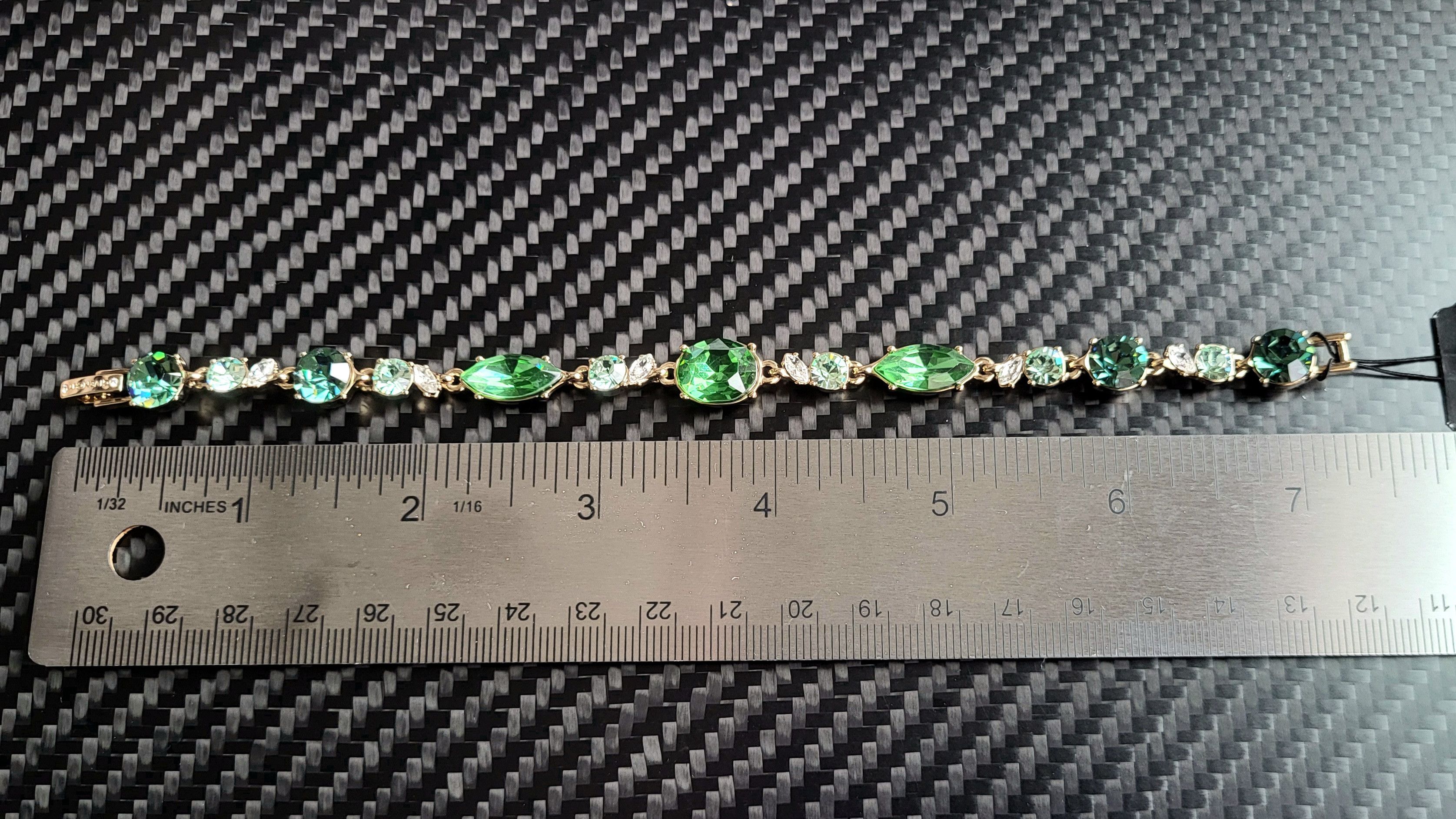 Givenchy 💎 NEW Light Green Crystal Stone Link Bracelet