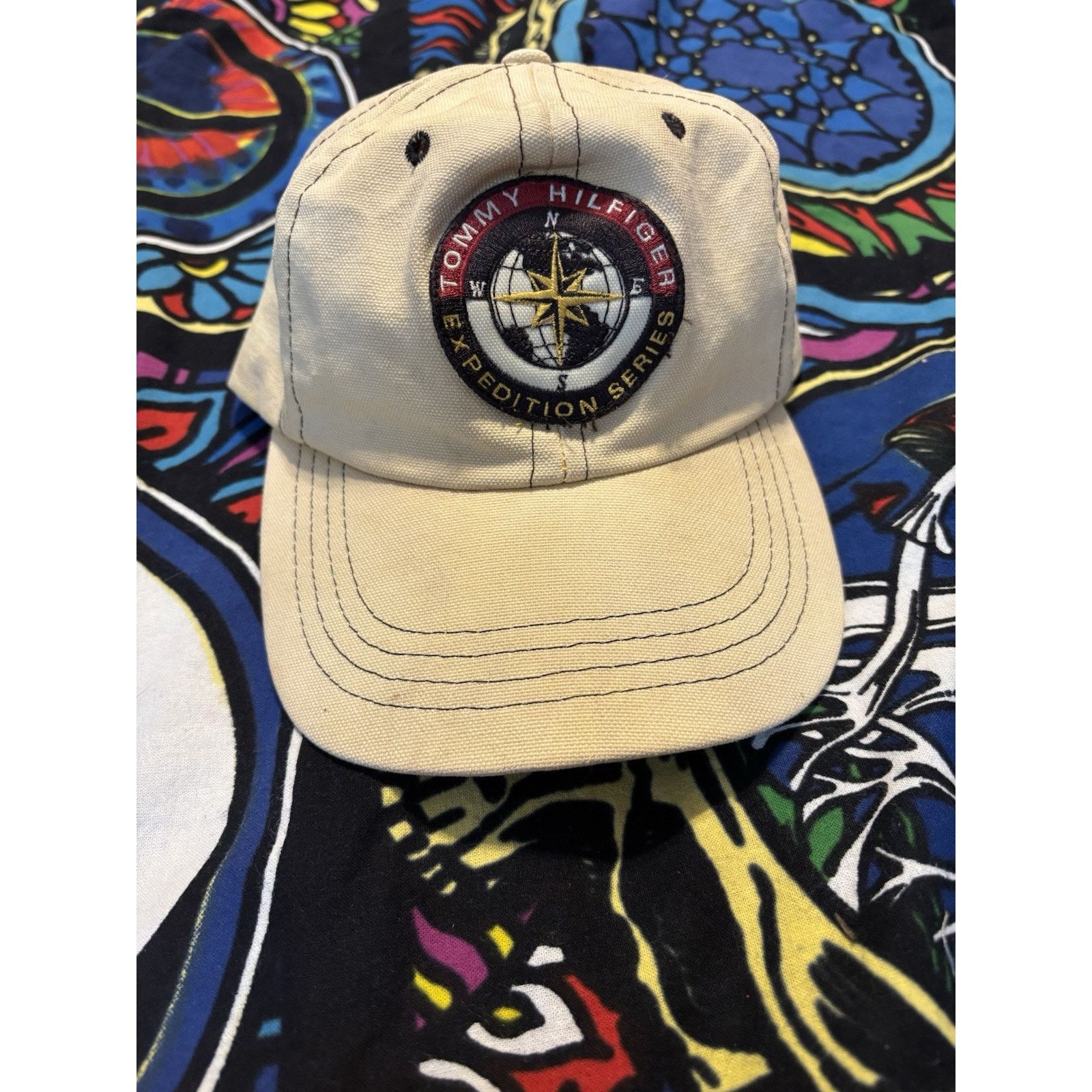 Vintage Tommy Hilfiger Expedition Series beige leather strapback Size ONE SIZE - 1 Thumbnail
