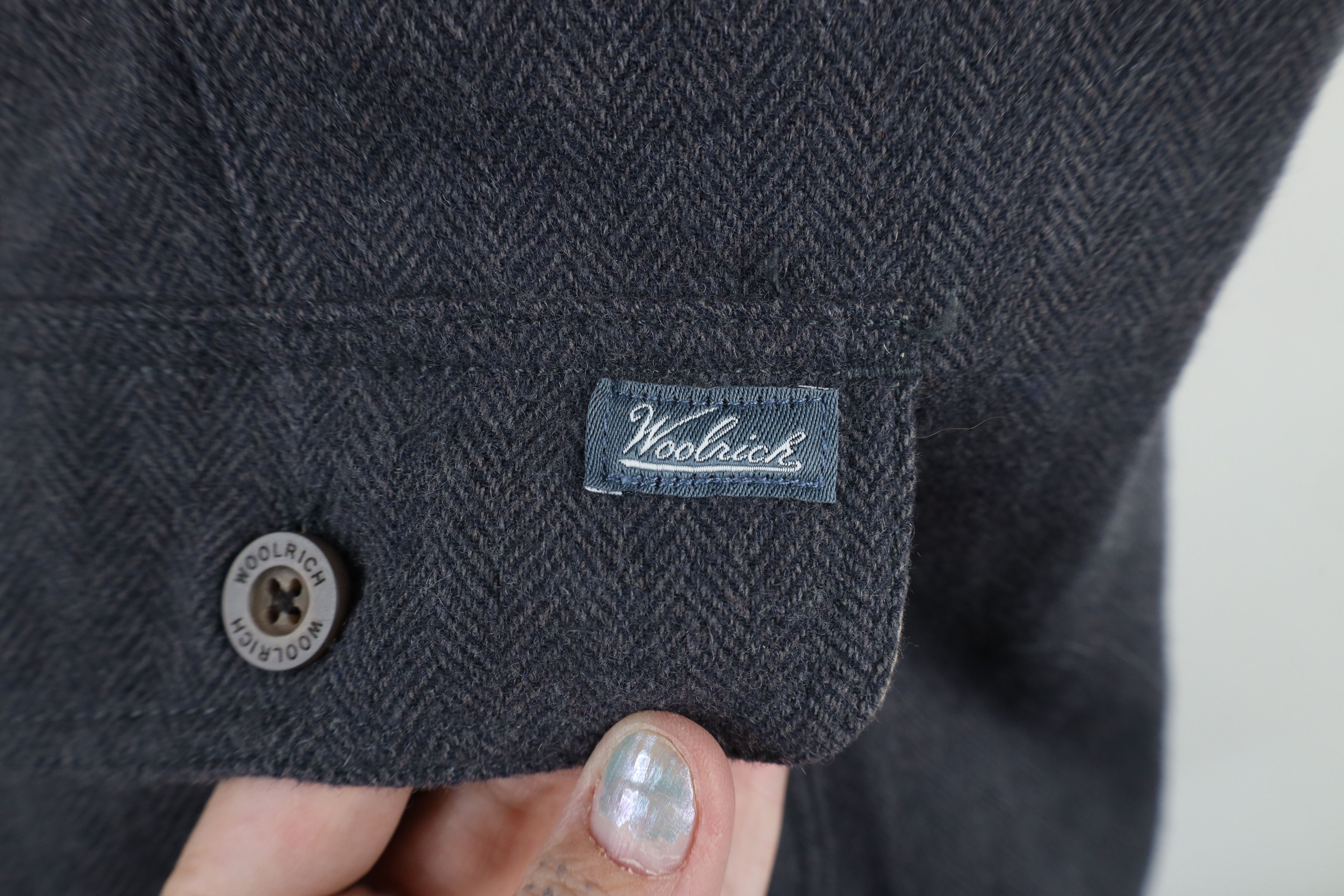 Vintage × Woolrich Woolen Mills Vintage Woolrich Herringbone Buckle Back Vest Jacket Gray Size US L / EU 52-54 / 3 - 4 Thumbnail