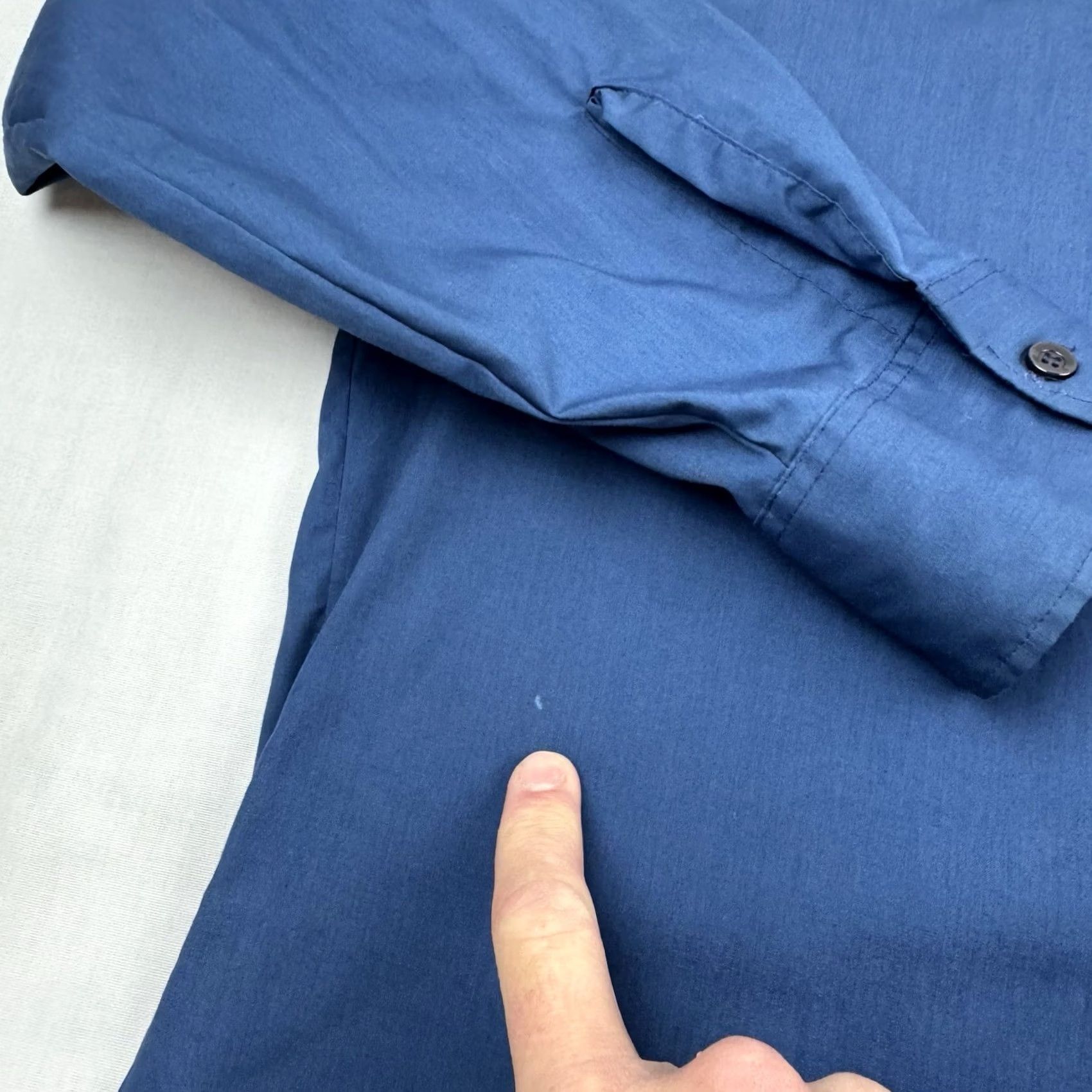Vintage Vintage Andhurst Button-Up Shirt Adult Large Collared 60s 70s Classic Hipster Shirt Mens Blue Polyester Cotton Regular Long Sleeve Size US L / EU 52-54 / 3 - 4 Thumbnail
