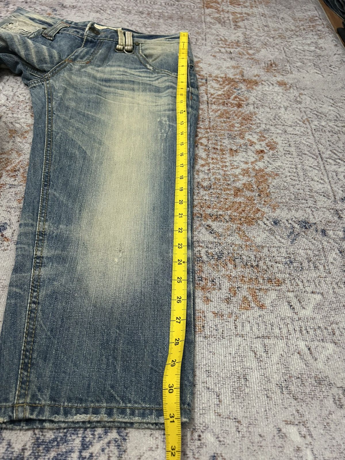 If Six Was Nine × Isamu Katayama Backlash × Japanese Brand Lolita Washed Buckle Back Cropped jeans Size US 32 / EU 48 - 24 Thumbnail