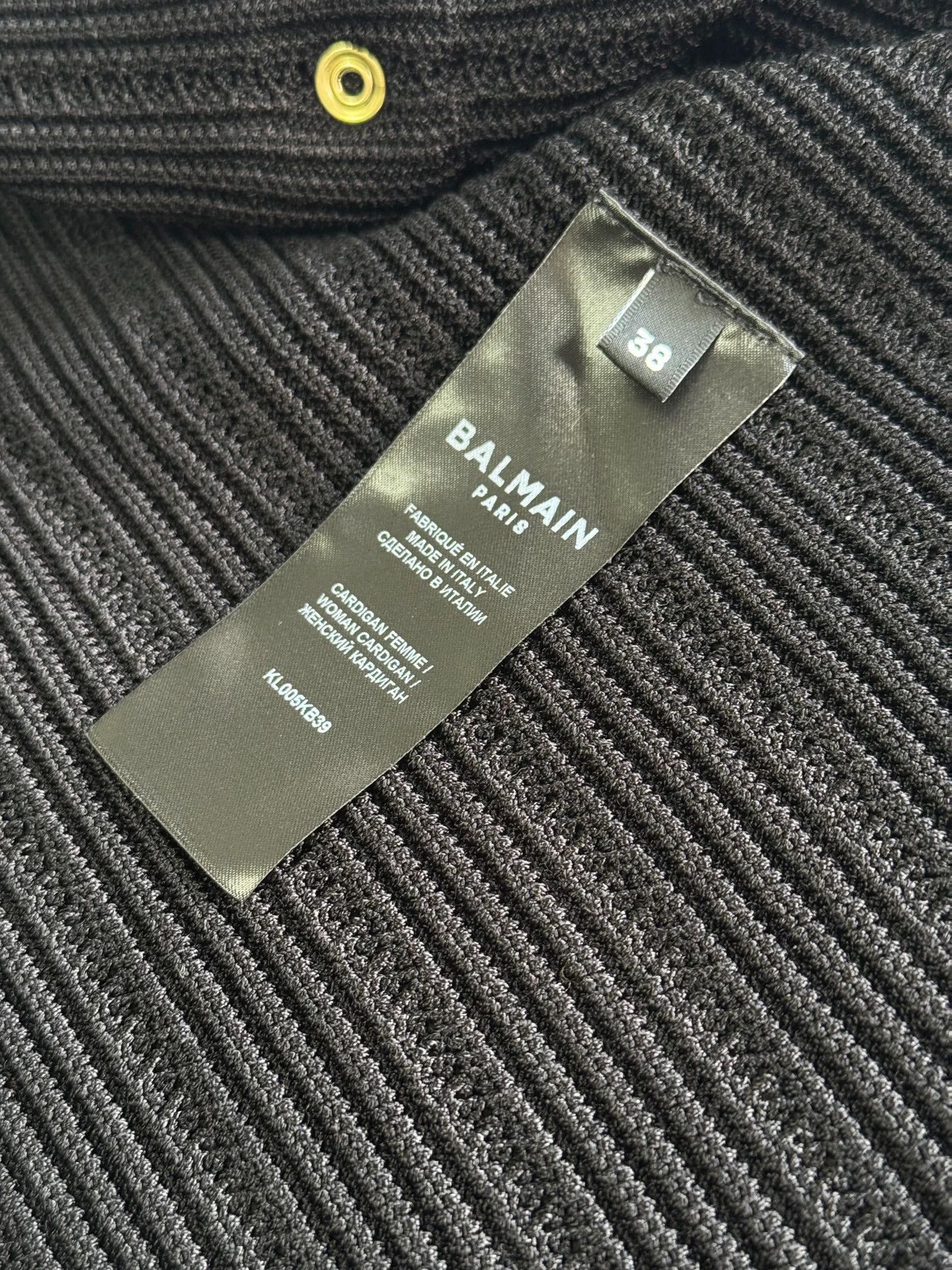 Balmain Balmain Black Knit Cardigan 38 99 New Removable SP Size XS / US 0-2 / IT 36-38 - 4 Thumbnail