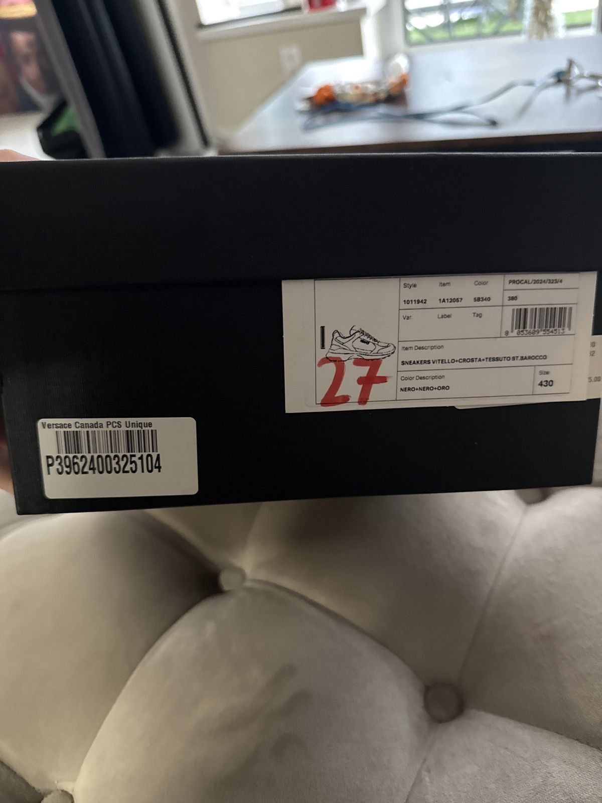 Versace Brand New Black/Gold Versace Sneakers Size 43 Size US 10.5 / EU 43-44 - 7 Thumbnail