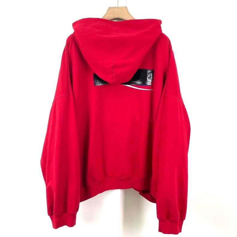 Balenciaga Balenciaga Coke Black Latex Red Sweatshirt Size US M / EU 48-50 / 2 - 2 Thumbnail